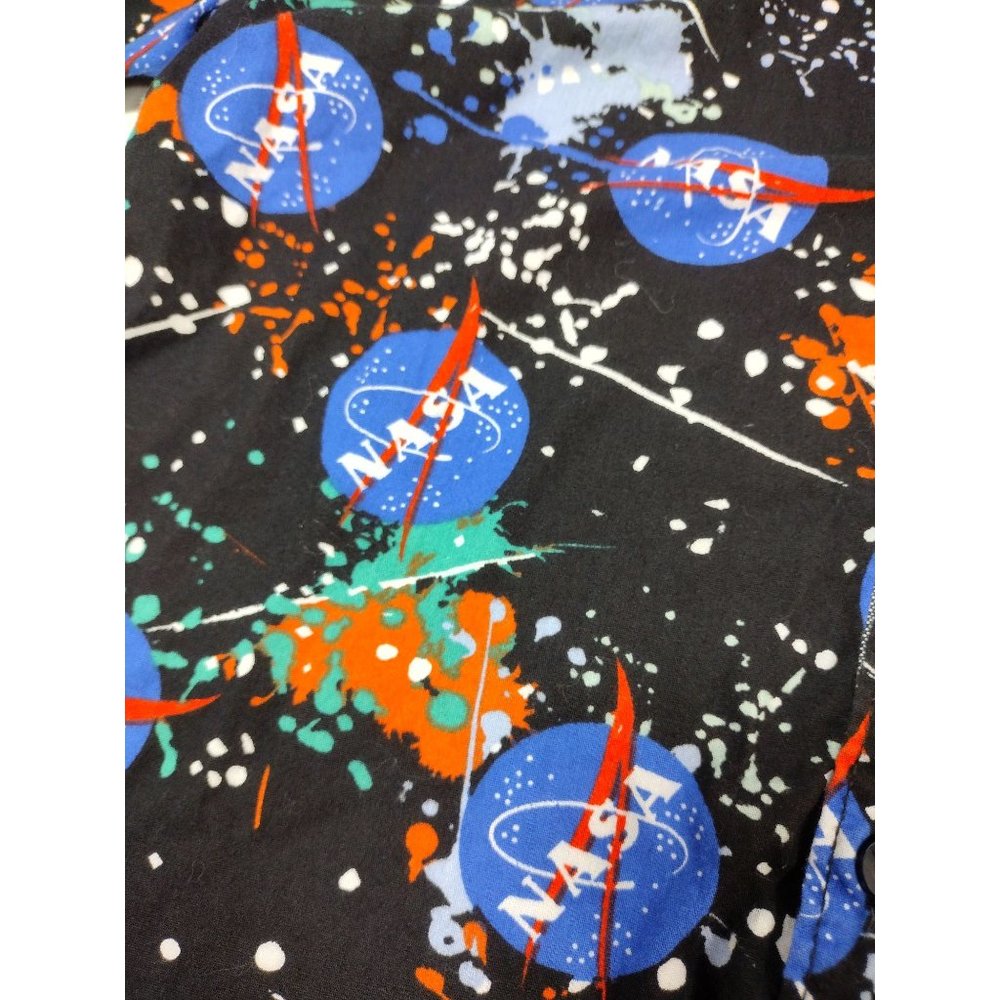 Triumph Over Tragedy Nasa Shirt Boys size 10/12 Med button front short sleeve - Picture 3 of 10